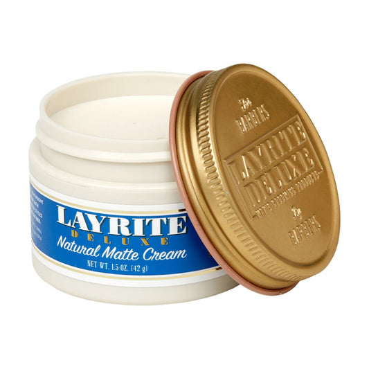 Layrite pomade • Original Pomade • Superhold Pomade • Natural Matte Cream • Cement Clay • Supershine Cream • water‑based • strong hold • medium shine • easy washout • mild vanilla scent • classic slick‑back • messy wet look • fine‑to‑medium hair • barber‑approved • USA • Porto barbershop