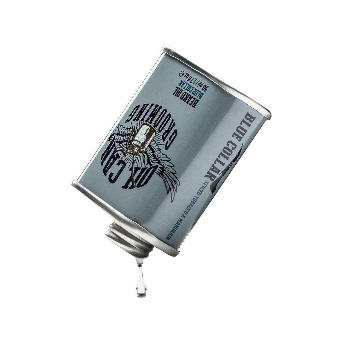 Oil Can Grooming • beard oil • Blue Collar • Iron Horse • Angel’s Share • spiced tobacco • leather & raspberry • citrus oak • grape‑seed jojoba argan oils • tames strengthens conditions • beard care • UK‑made • barber‑approved • adventurer ethos • Porto barbershop