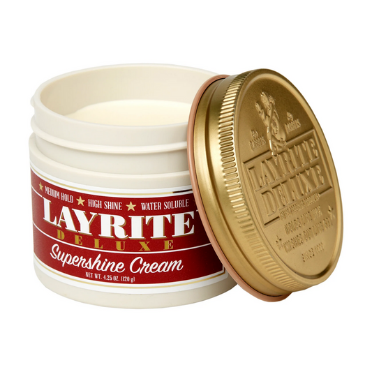 Layrite pomade • Original Pomade • Superhold Pomade • Natural Matte Cream • Cement Clay • Supershine Cream • water‑based • strong hold • medium shine • easy washout • mild vanilla scent • classic slick‑back • messy wet look • fine‑to‑medium hair • barber‑approved • USA • Porto barbershop