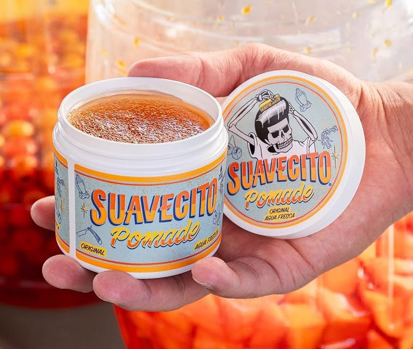 Luciffers.com • Porto barber • Suavecito pomade • Firme Hold • strong hold • medium shine • water‑soluble • easy wash‑out • no flakes • creamy texture • gel‑like • slick‑back • pompadour • all‑day style