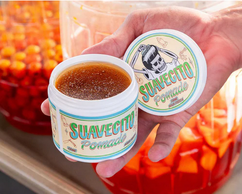 Luciffers.com • Porto barber • Suavecito pomade • Firme Hold • strong hold • medium shine • water‑soluble • easy wash‑out • no flakes • creamy texture • gel‑like • slick‑back • pompadour • all‑day style