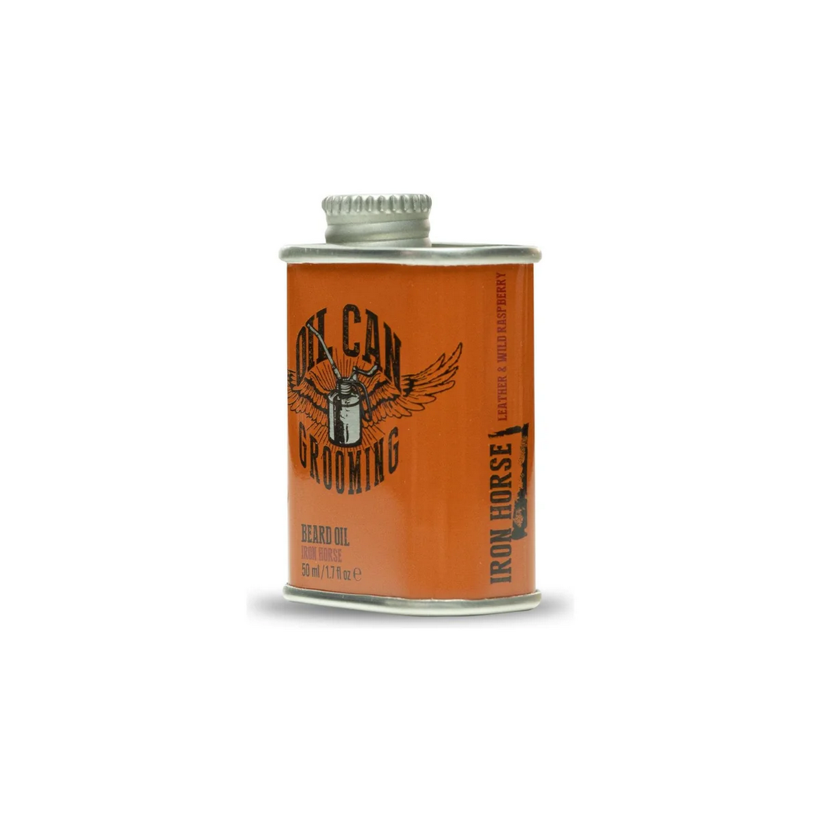 Oil Can Grooming • beard oil • Blue Collar • Iron Horse • Angel’s Share • spiced tobacco • leather & raspberry • citrus oak • grape‑seed jojoba argan oils • tames strengthens conditions • beard care • UK‑made • barber‑approved • adventurer ethos • Porto barbershop